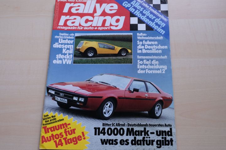 Deckblatt Rallye Racing (09/1982)